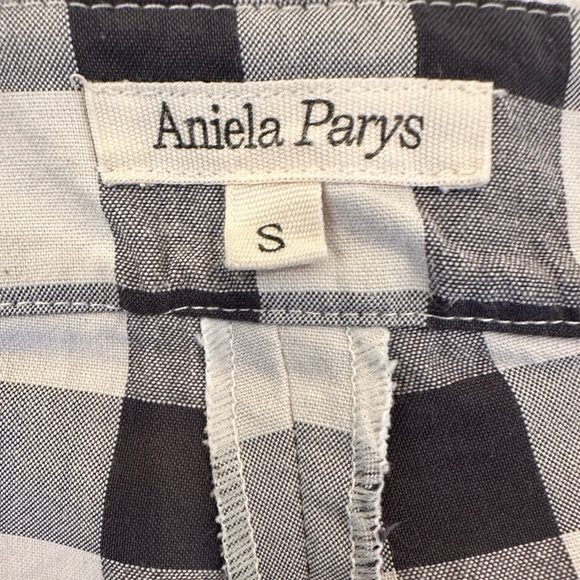Aniela Parys Enoke Trousers Size Small Checkered Crop Pants - Picture 7 of 12